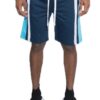 Men’s Color Block Stripe Sweat Shorts – Elastic Waist