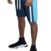 Men’s Color Block Stripe Sweat Shorts – Elastic Waist