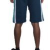 Men’s Color Block Stripe Sweat Shorts – Elastic Waist