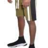 Men’s Color Block Stripe Sweat Shorts – Elastic Waist