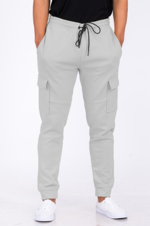 Mens Cargo Joggers with Velcro Pockets
