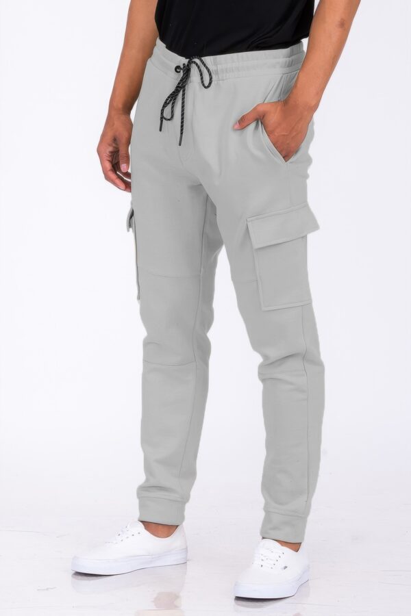 Mens Cargo Joggers with Velcro Pockets