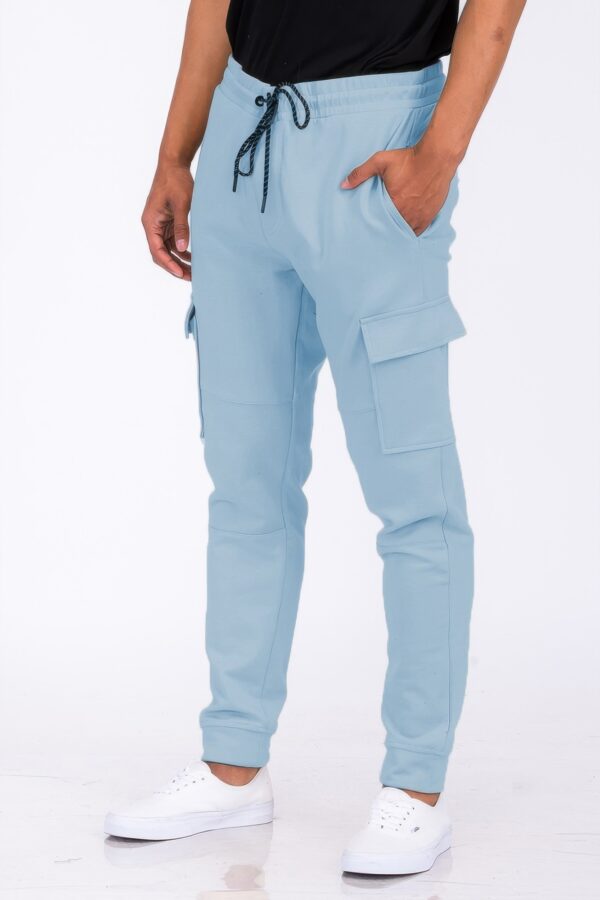 Mens Cargo Joggers with Velcro Pockets