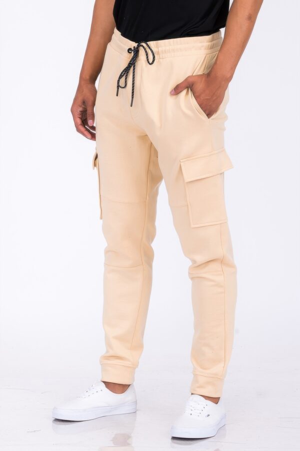 Mens Cargo Joggers with Velcro Pockets