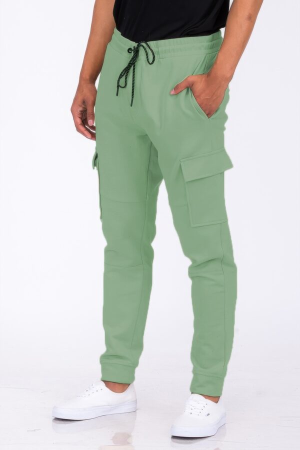 Mens Cargo Joggers with Velcro Pockets