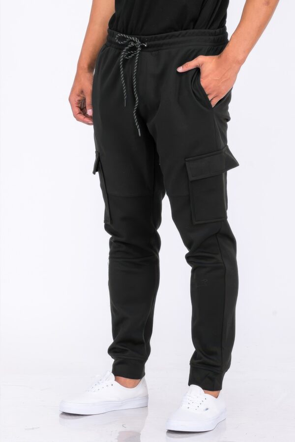 Mens Cargo Joggers with Velcro Pockets