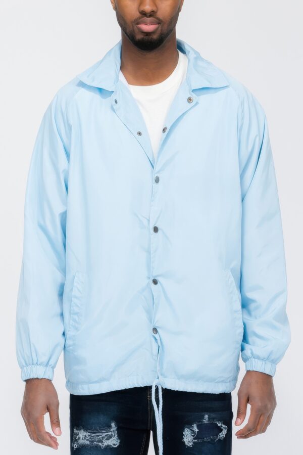 Men’s Coaches Windbreaker Jacket – Drawstring Waist