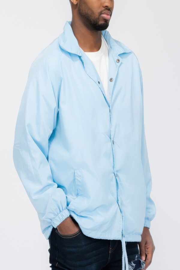 Men’s Coaches Windbreaker Jacket – Drawstring Waist