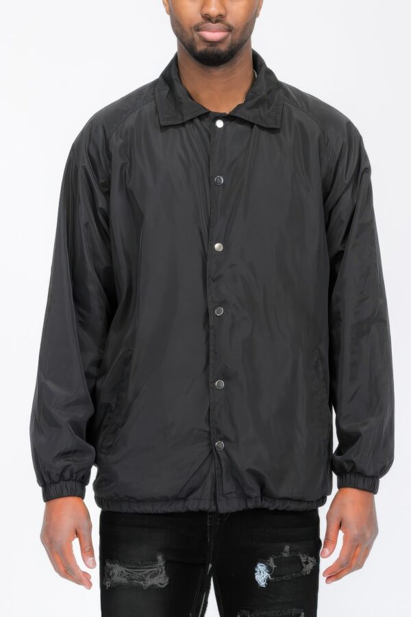 Men’s Coaches Windbreaker Jacket – Drawstring Waist