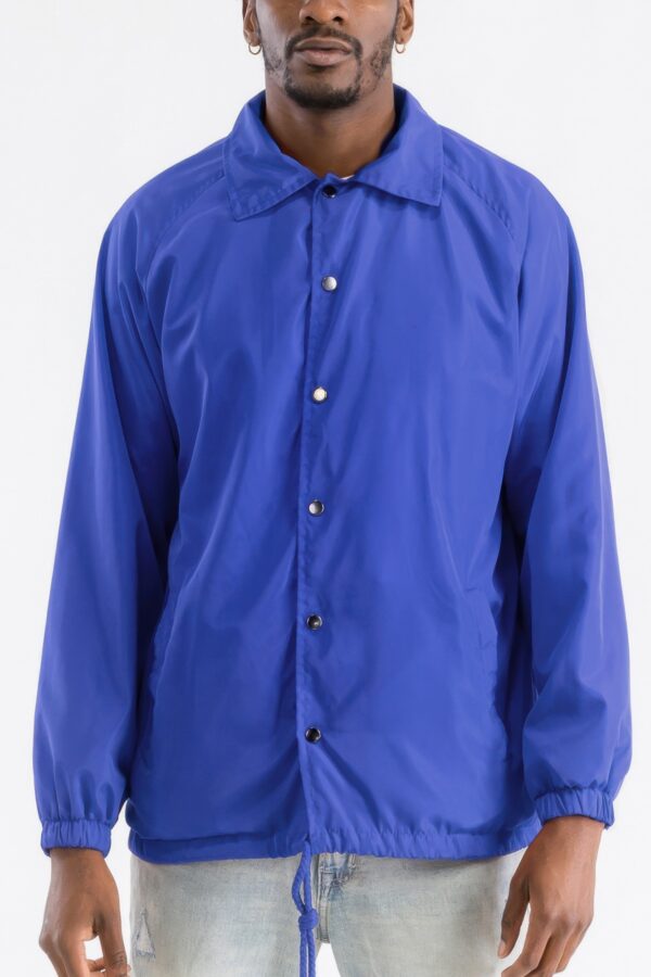Men’s Coaches Windbreaker Jacket – Drawstring Waist