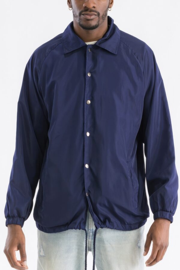 Men’s Coaches Windbreaker Jacket – Drawstring Waist