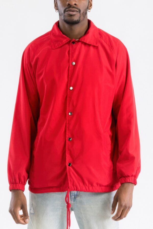 Men’s Coaches Windbreaker Jacket – Drawstring Waist
