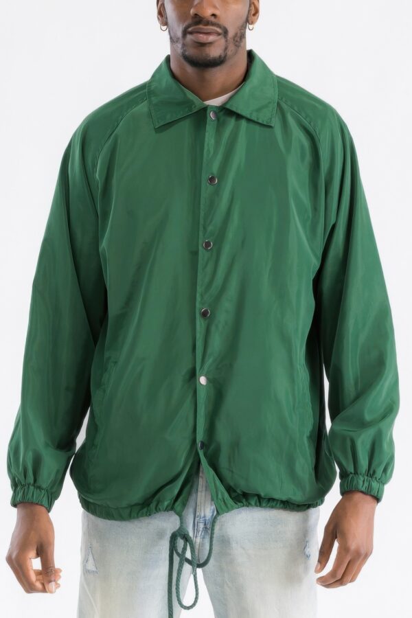Men’s Coaches Windbreaker Jacket – Drawstring Waist
