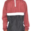 Men’s Color Block Anorak – Quarter-Zip Pullover Windbreaker