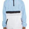 Men’s Color Block Anorak – Quarter-Zip Pullover Windbreaker