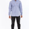 Men’s Casual Long-Sleeve Button-Front Shirt – Chest Pockets