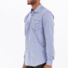 Men’s Casual Long-Sleeve Button-Front Shirt – Chest Pockets