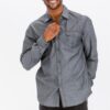 Men’s Casual Long-Sleeve Button-Front Shirt – Chest Pockets