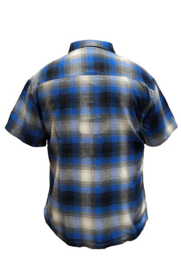 Men’s Plaid Short-Sleeve Shirt with Chest Pocket