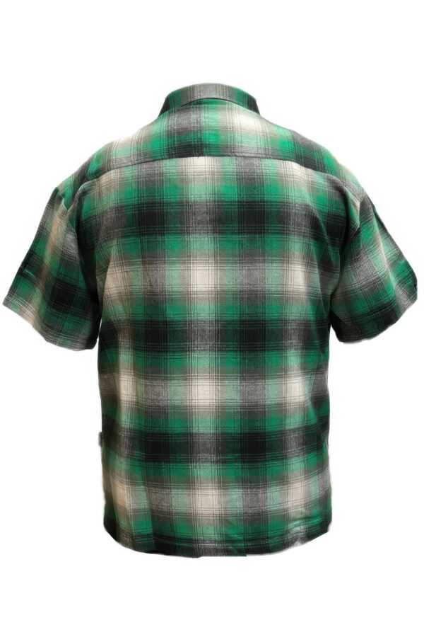 Men’s Plaid Short-Sleeve Shirt with Chest Pocket