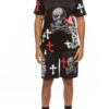 Men’s Cotton Print T-Shirt & Short Set – Chrome Cross