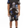 Men’s Cotton Print T-Shirt & Short Set – Chrome Cross