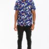 Men’s Tropical Print Hawaiian Button-Down Shirt