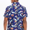 Men’s Tropical Print Hawaiian Button-Down Shirt
