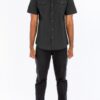 Two-Pocket Short Sleeve Shirt with Branded Buttons