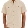 Two-Pocket Short Sleeve Shirt with Branded Buttons