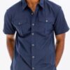 Two-Pocket Short Sleeve Shirt with Branded Buttons