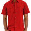Two-Pocket Short Sleeve Shirt with Branded Buttons