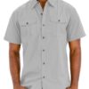 Two-Pocket Short Sleeve Shirt with Branded Buttons