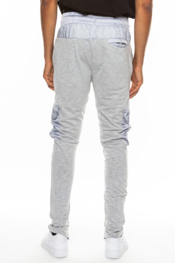 Heathered Cotton Blend Joggers – Cargo Snap Pocket