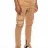 Heathered Cotton Blend Joggers – Cargo Snap Pocket