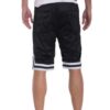 Mesh Basketball Shorts with Contrast Stripe Band