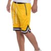 Mesh Basketball Shorts with Contrast Stripe Band