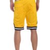 Mesh Basketball Shorts with Contrast Stripe Band
