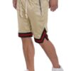 Mesh Basketball Shorts with Contrast Stripe Band