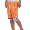 Mesh Basketball Shorts with Contrast Stripe Band