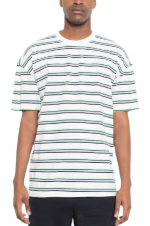 Striped Round Neck T-Shirt – 100% Cotton