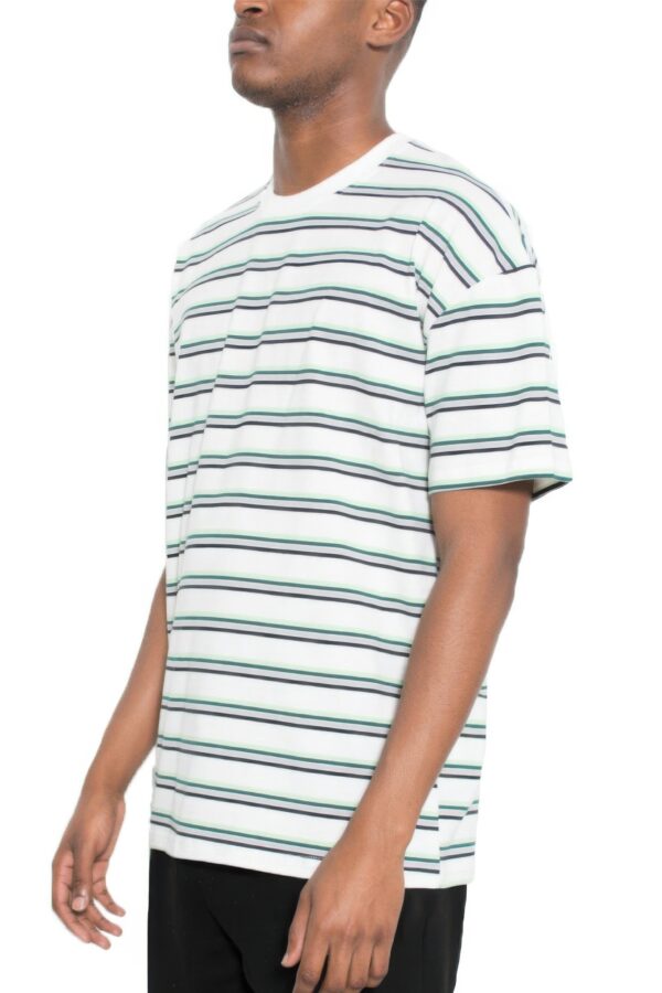 Striped Round Neck T-Shirt – 100% Cotton