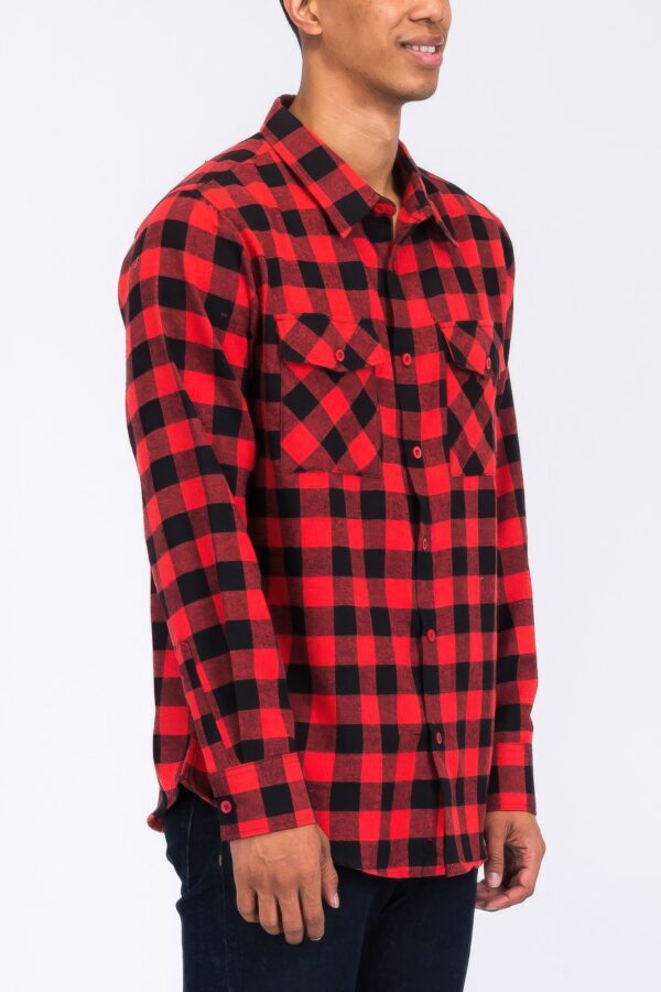 Regular Fit Cotton-Blend Plaid Flannel Shirt
