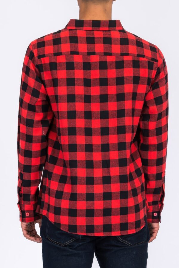 Regular Fit Cotton-Blend Plaid Flannel Shirt
