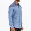 Men’s Two-Tone Long-Sleeve Button-Down Shirt