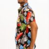 Men’s Multi-Color Hawaiian Print Button-Down Shirt