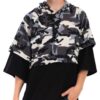 Contrast 3/4 Hoodtee – Grey Colorblock Camo