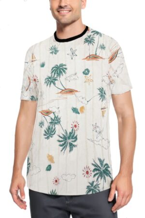 Allover Print Short-Sleeve Tee – Tropical & Boat Prints