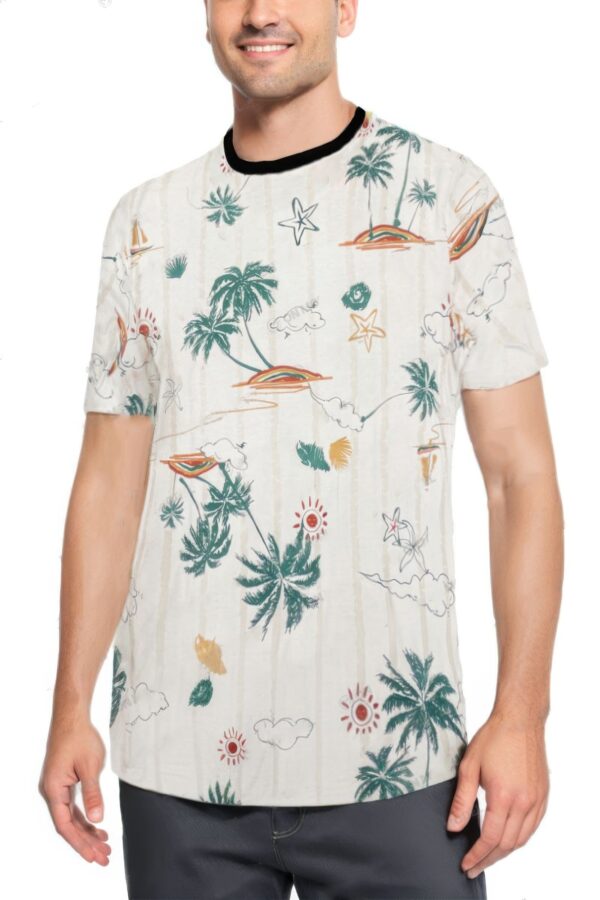 Allover Print Short-Sleeve Tee – Tropical & Boat Prints