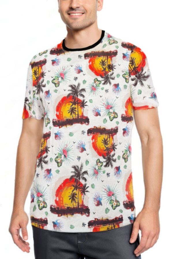 Allover Print Short-Sleeve Tee – Tropical & Boat Prints
